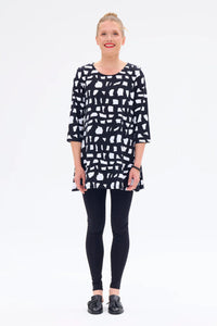 Ratia Pisara Block Tunic Black/White
