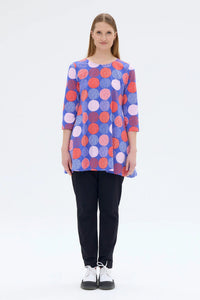 Ratia Pisara Tunic Lumipallo Blue Red