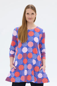 Ratia Pisara Tunic Lumipallo Blue Red