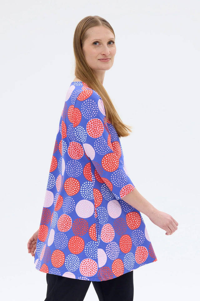 Ratia Pisara Tunic Lumipallo Blue Red