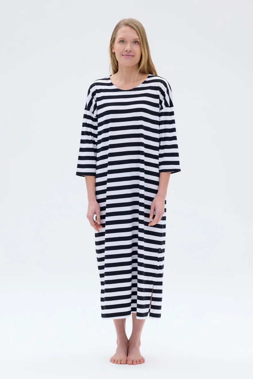 Ratia Adora Black/White Stripe Gown