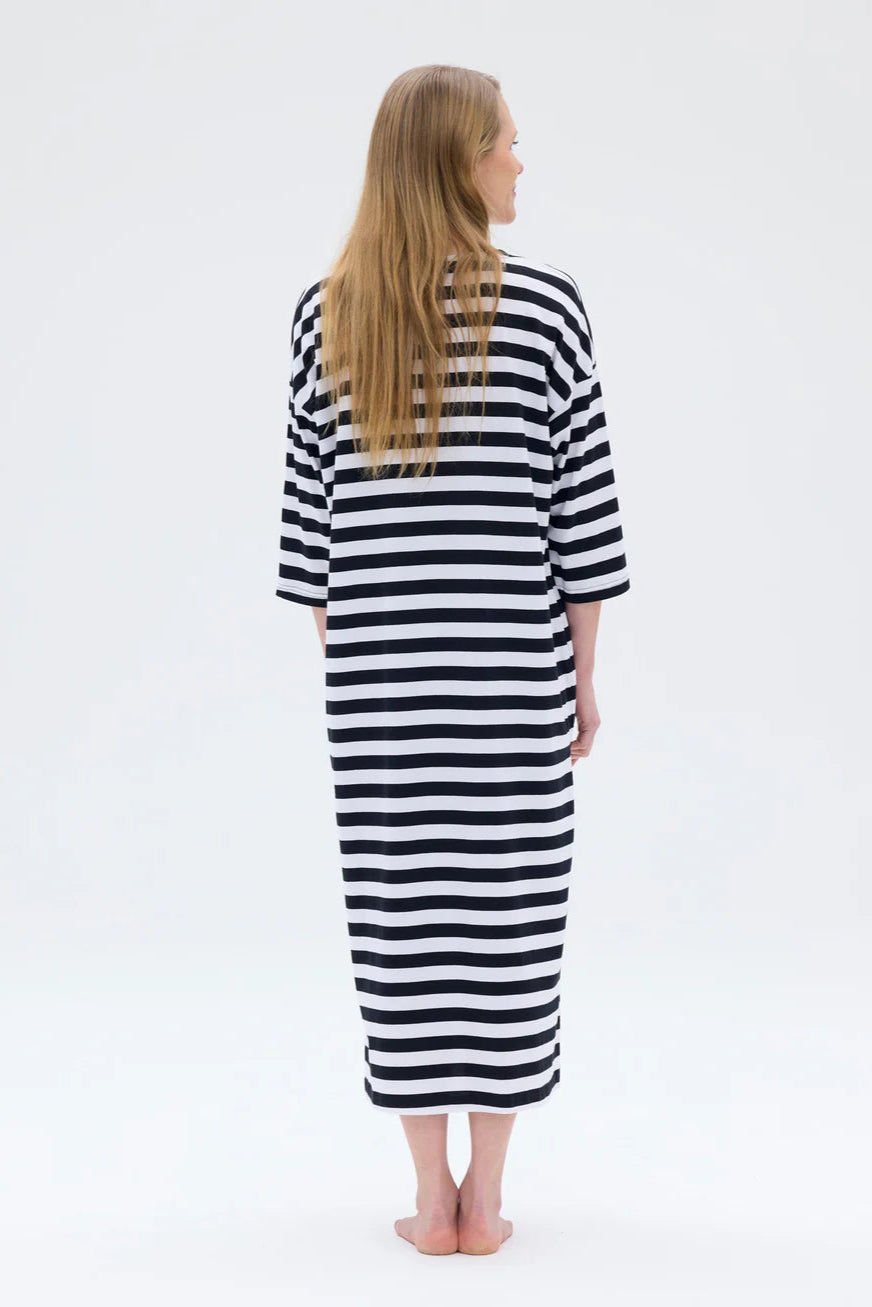 Ratia Adora Black/White Stripe Gown