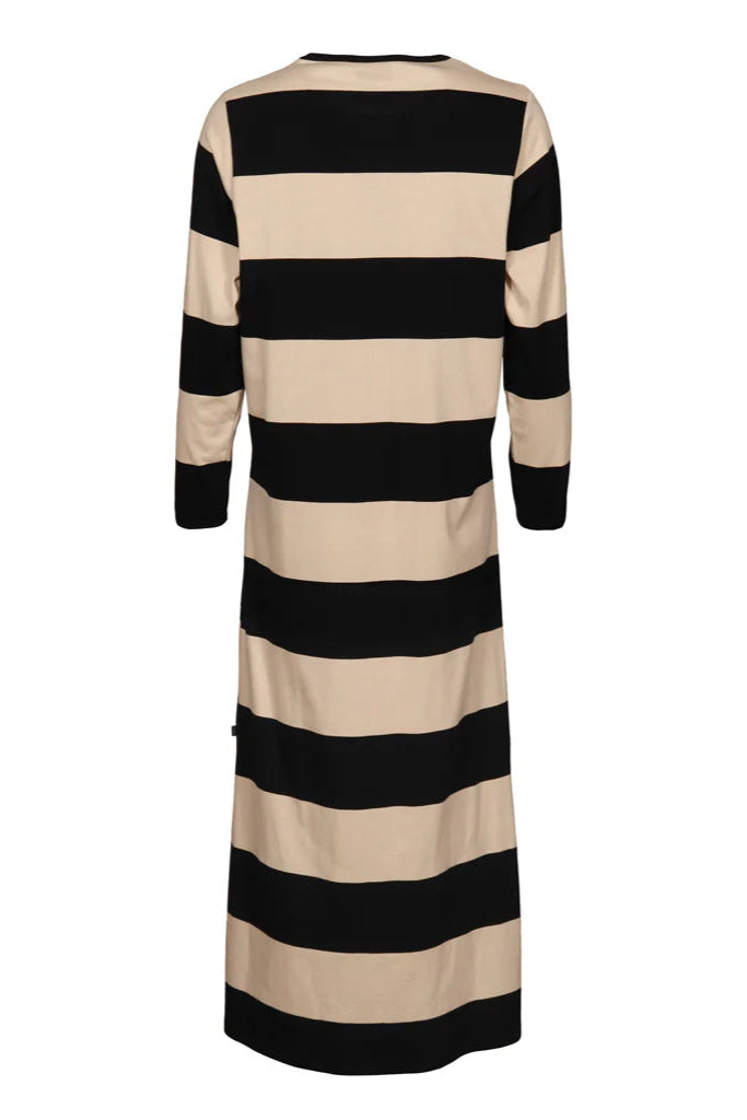 Ratia Fanni Black/Beige Wide Stripe Gown