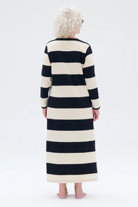 Ratia Fanni Black/Beige Wide Stripe Gown