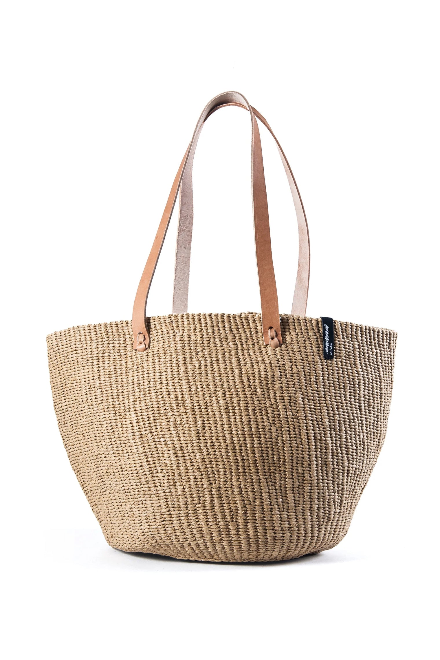 Mifuko Kiondo Medium Shopper Basket Bag Brown