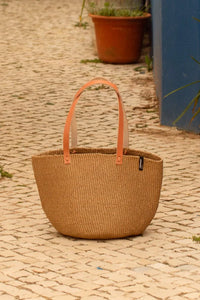 Mifuko Kiondo Medium Shopper Basket Bag Brown