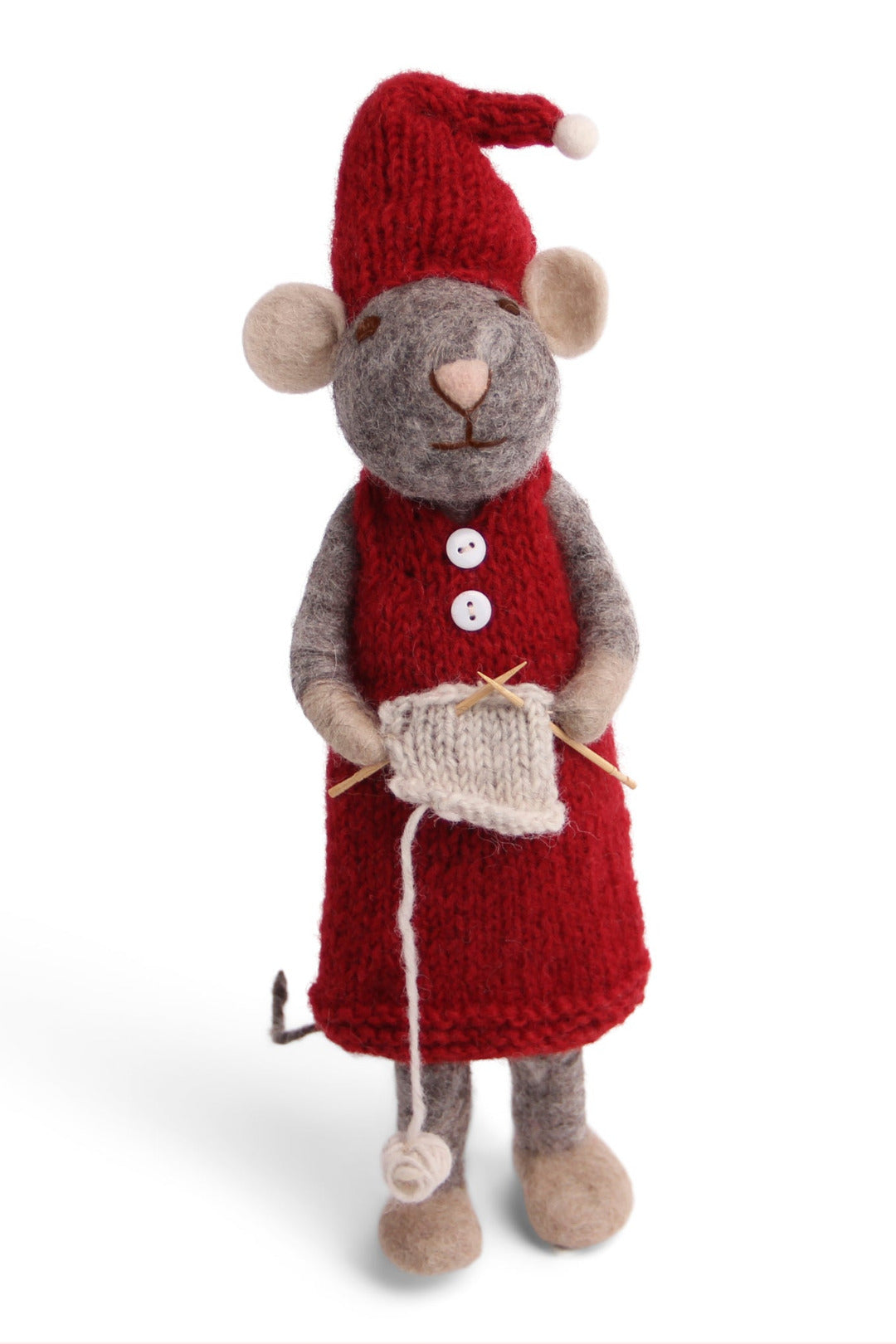 Gry & Sif Big Grey Girly Mouse Knitting