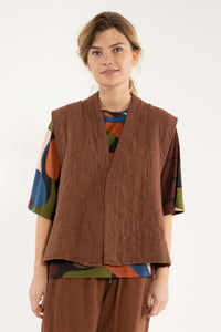 Danefæ København Danevibeke Quilt Vest Brown