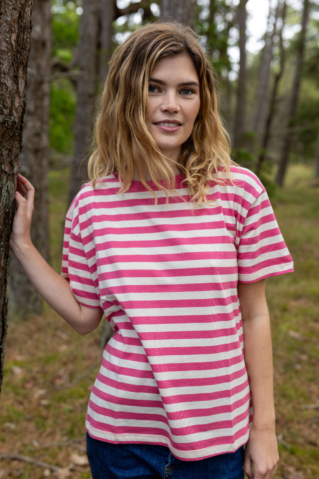 Danefæ København Danebasic Boxy Tee Soft Cherry/Light Beige