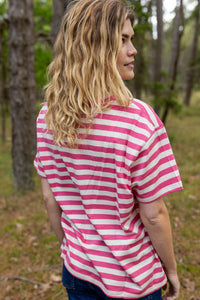 Danefæ København Danebasic Boxy Tee Soft Cherry/Light Beige