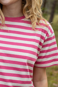 Danefæ København Danebasic Boxy Tee Soft Cherry/Light Beige