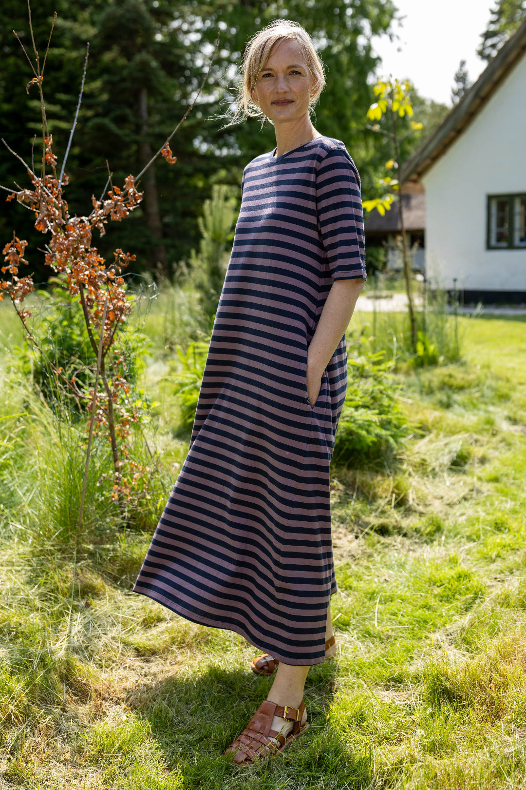Danefæ København Danebasic Good News Dress Mauve/Dark Navy