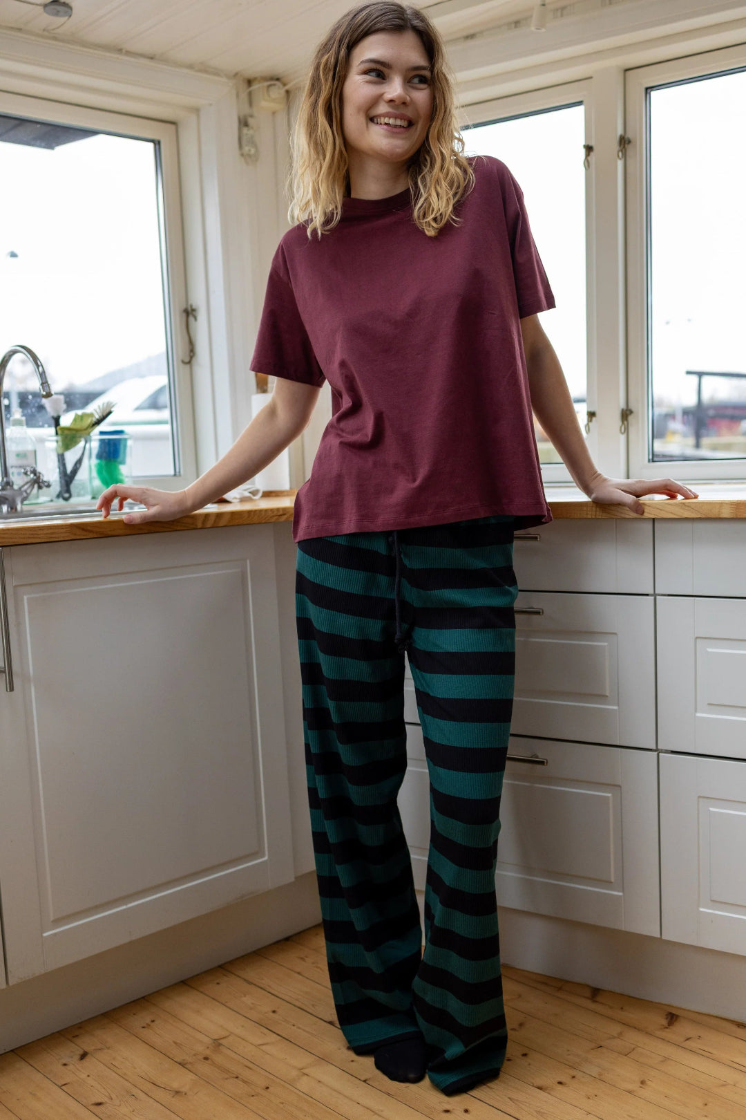 Danefæ København Danebasic Boxy Tee Dark Wine