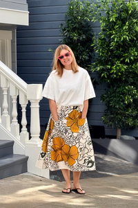 Upcycled Midi Skirt