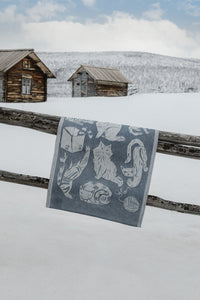 Lapuan Kankurit Kissanpäivät Tea Towel Blueberry