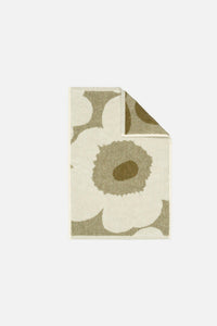 Marimekko Unikko Green Umber Guest Towel Towel