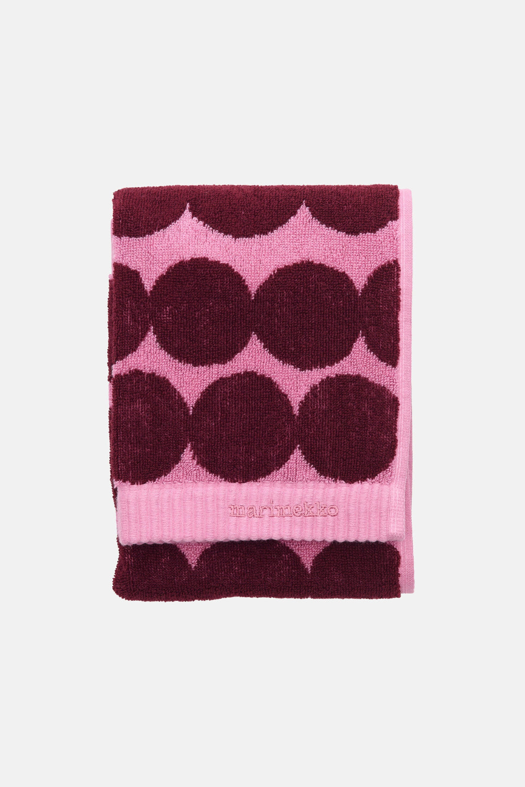 Marimekko Räsymatto Wine Red Hand Towel