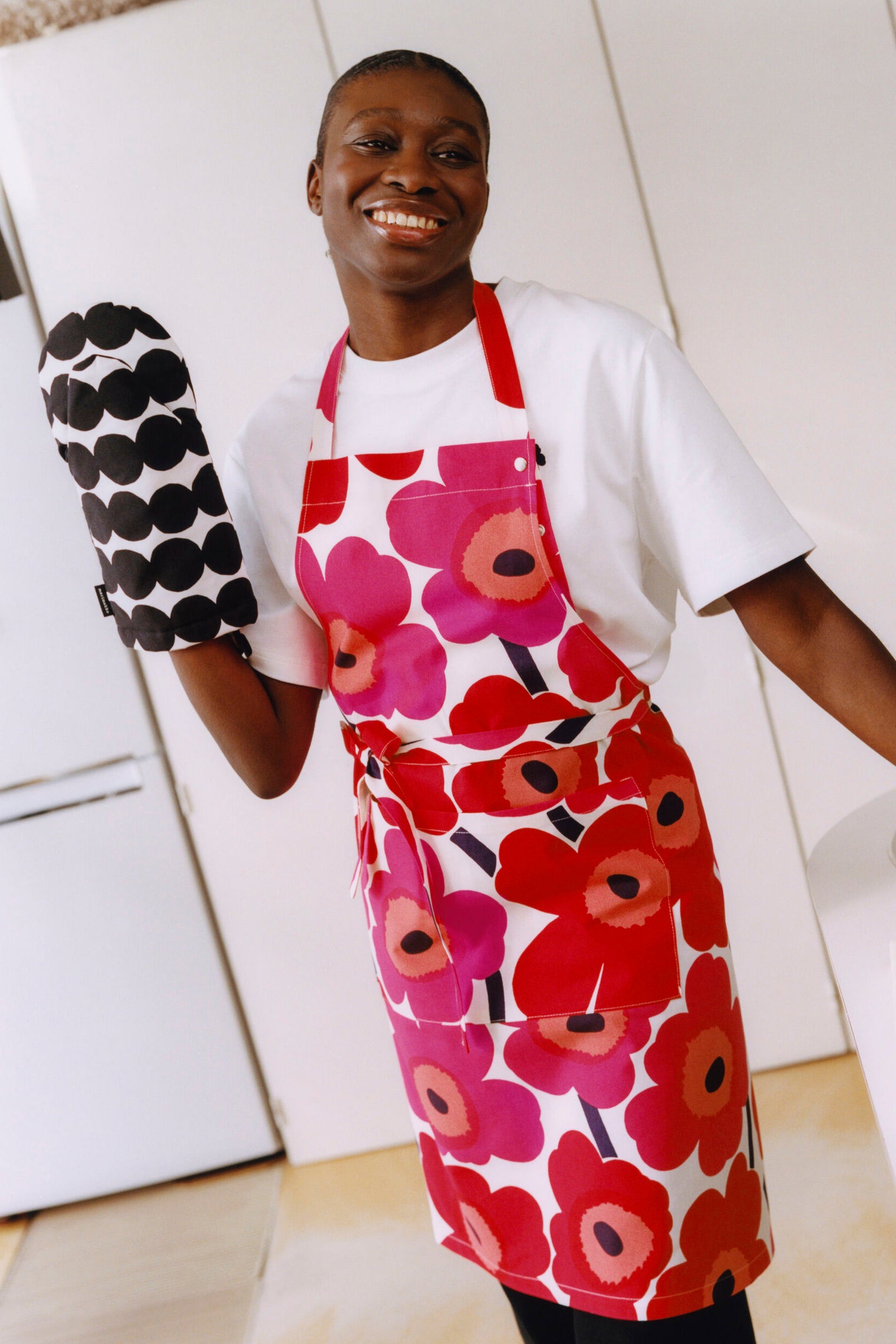 Marimekko Pieni Unikko Red Apron
