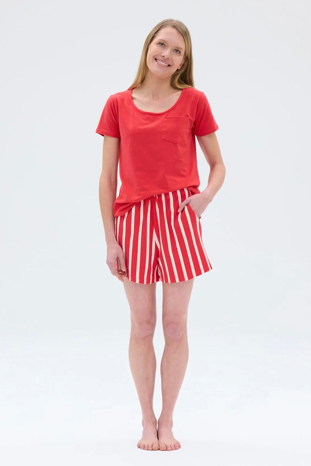 Ratia Veni Short Pajamas Red