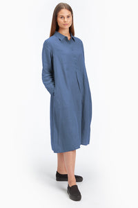 Piironki Helsinki Linen Sofia Blue Dress