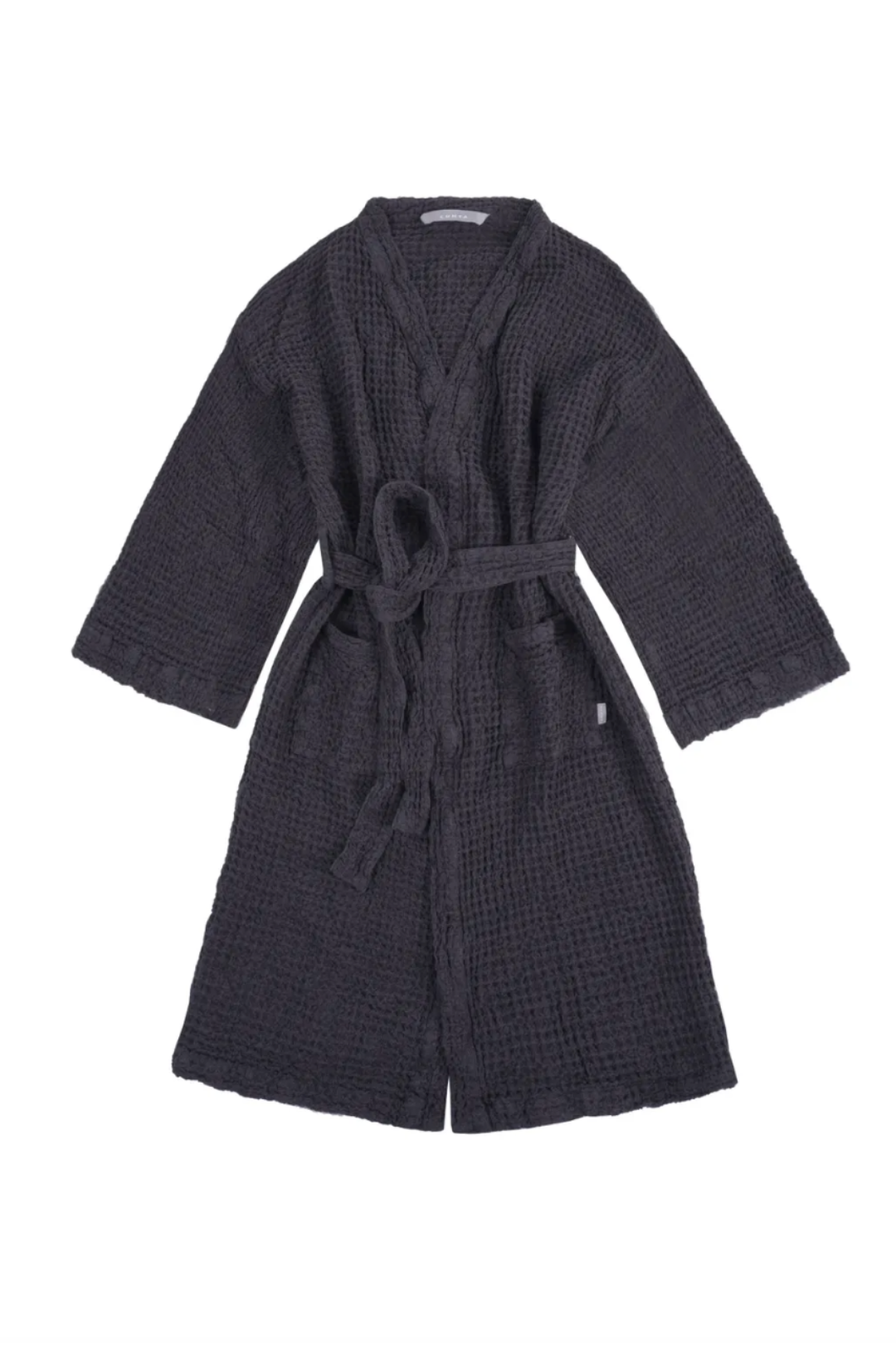 Luhta Linen Black Bathrobe