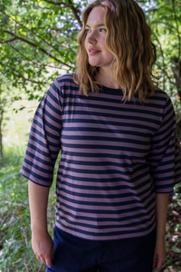 Danefæ København Danebasic Glad Tee Mauve/ Dark Navy
