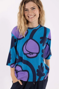 Danefæ København Daneglad Tee Faded Blue Poppy