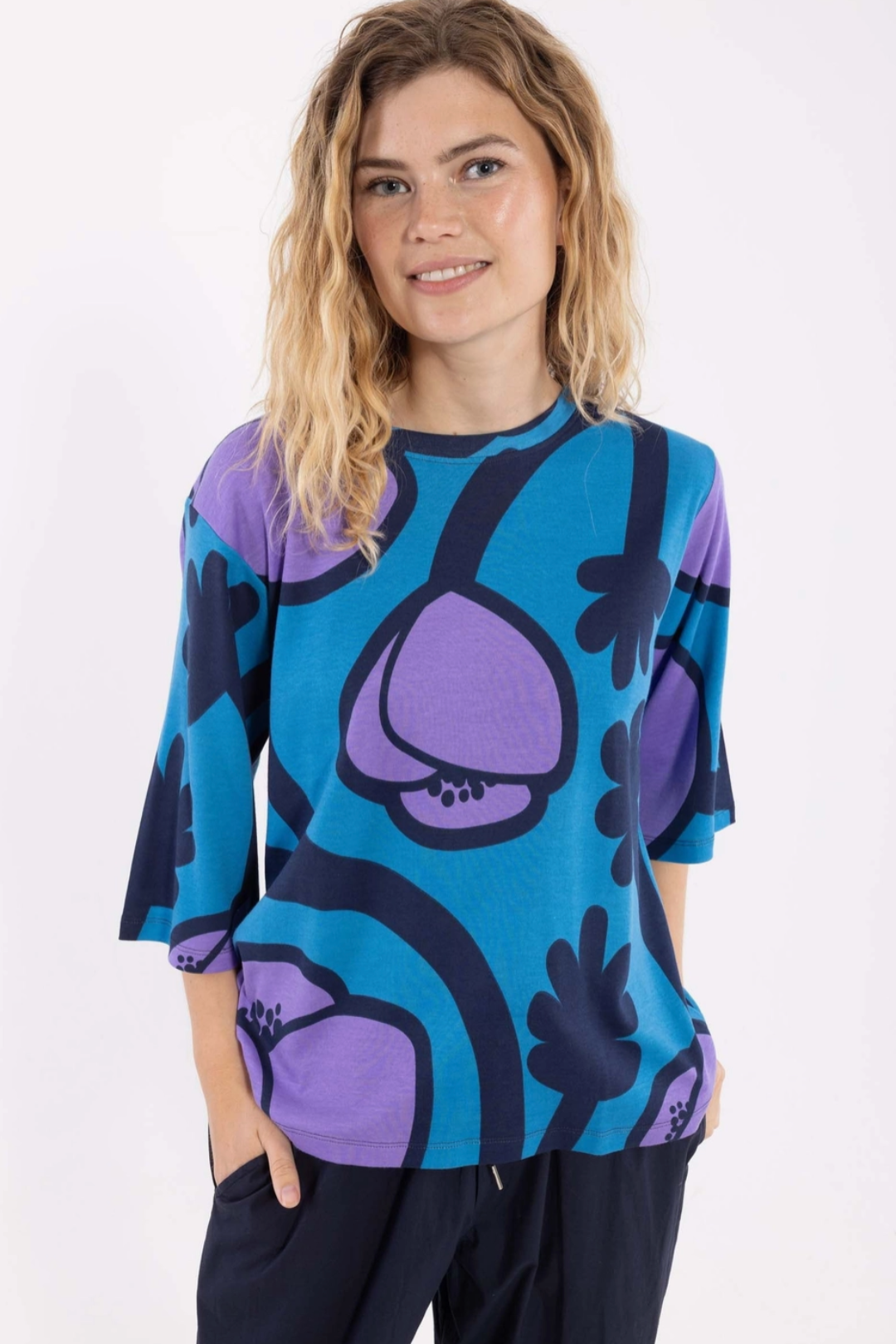 Danefæ København Daneglad Tee Faded Blue Poppy