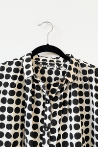 Happy French Elise Madder Black Dots Dress