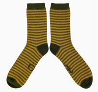 Catherine Tough Men's Lambswool  Stripe Ankle Socks