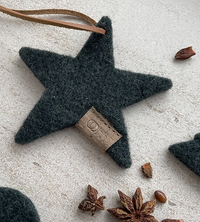 Lübech Living Star Felt Ornament Green