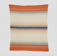 Vintage Icelandic Throw Blanket Beige