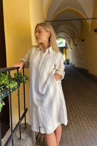 Piironki Helsinki Linen Beige Anna Shirt Dress