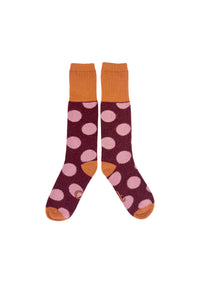 Catherine Tough Women's Lambswool Big Spot Boot/Knee Socks