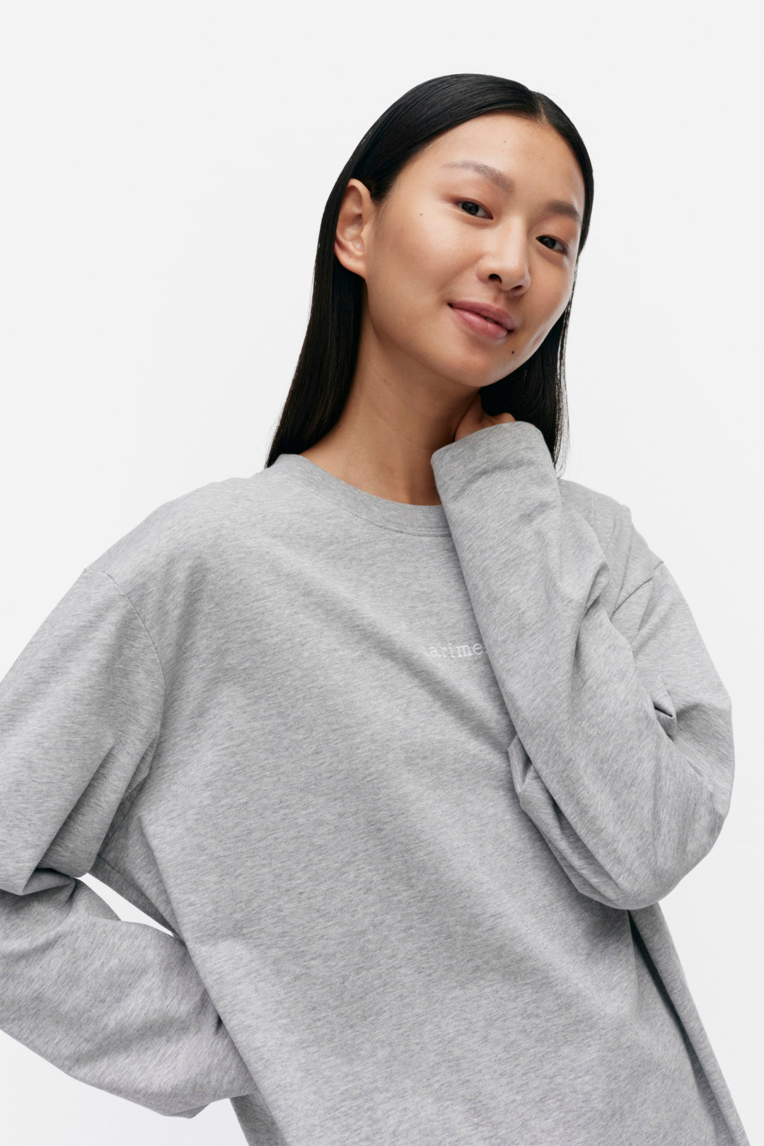 Marimekko Biitti Logo Placement Jersey Top Grey