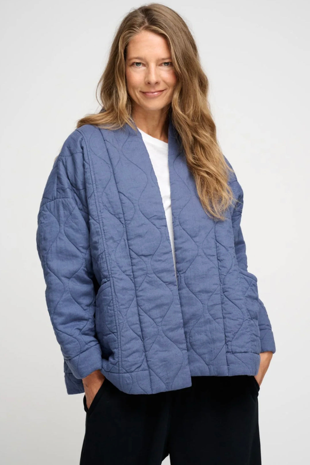 Moshi Moshi Mind Touch Linen Blue Jacket