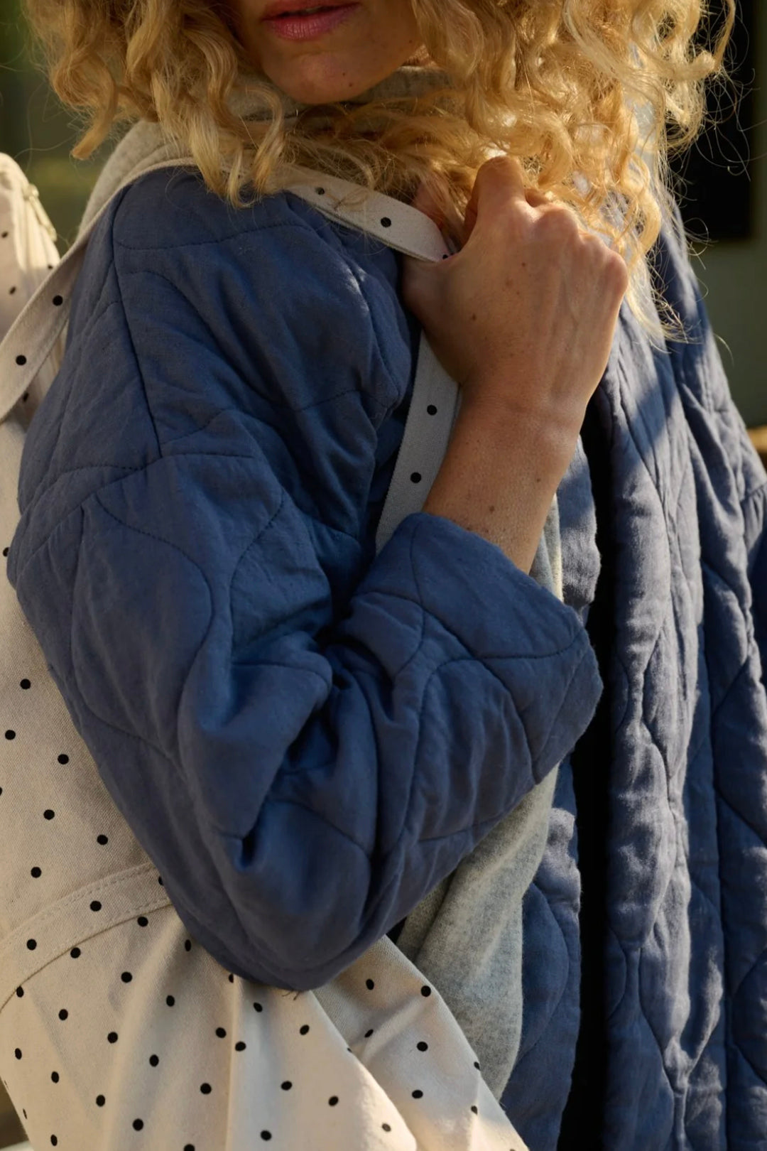 Moshi Moshi Mind Touch Linen Blue Jacket