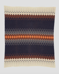Vintage Icelandtic Throw Blanket Blue