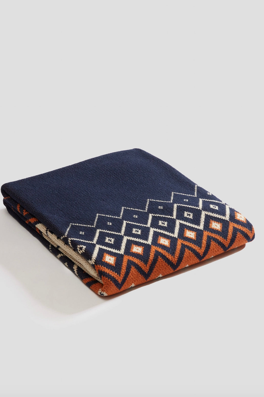 Vintage Icelandtic Throw Blanket Blue