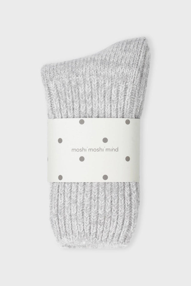 Moshi Moshi Mind Boyfriend Sock Grey Melange