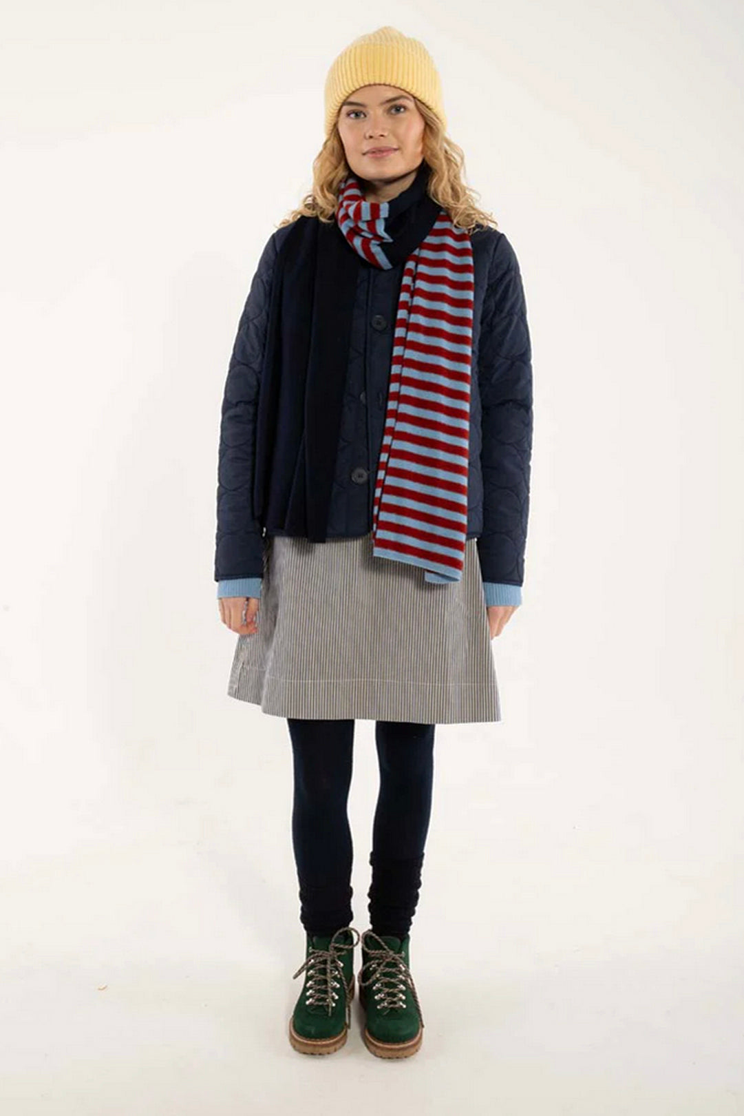 Danefæ København Danebundle-Up Merino Scarf Brick/Light Blue