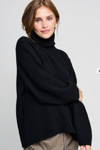 Moshi Moshi Honest Cashemere Knit Roll-Neck Black