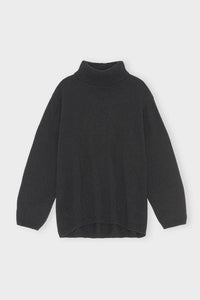 Moshi Moshi Honest Cashemere Knit Roll-Neck Black