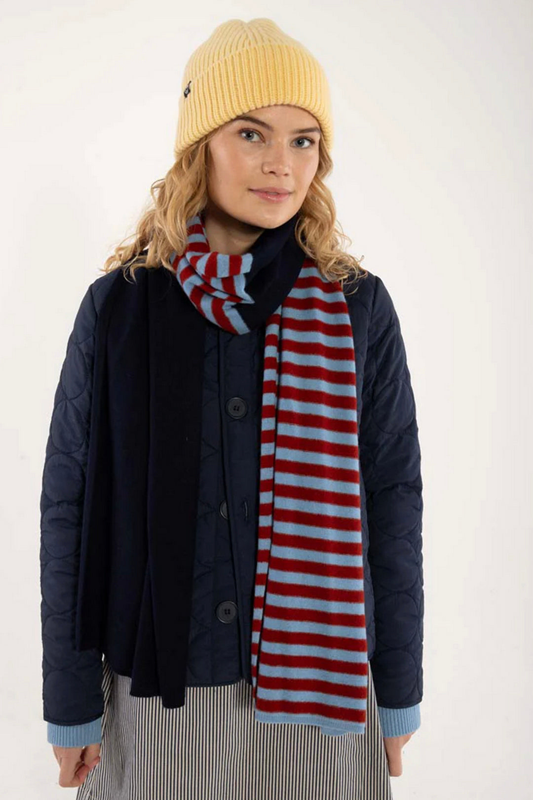 Danefæ København Danebundle-Up Merino Scarf Brick/Light Blue