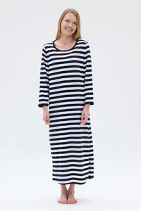 Ratia Fanni Black White Stripe Gown