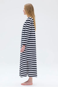 Ratia Fanni Black White Stripe Gown