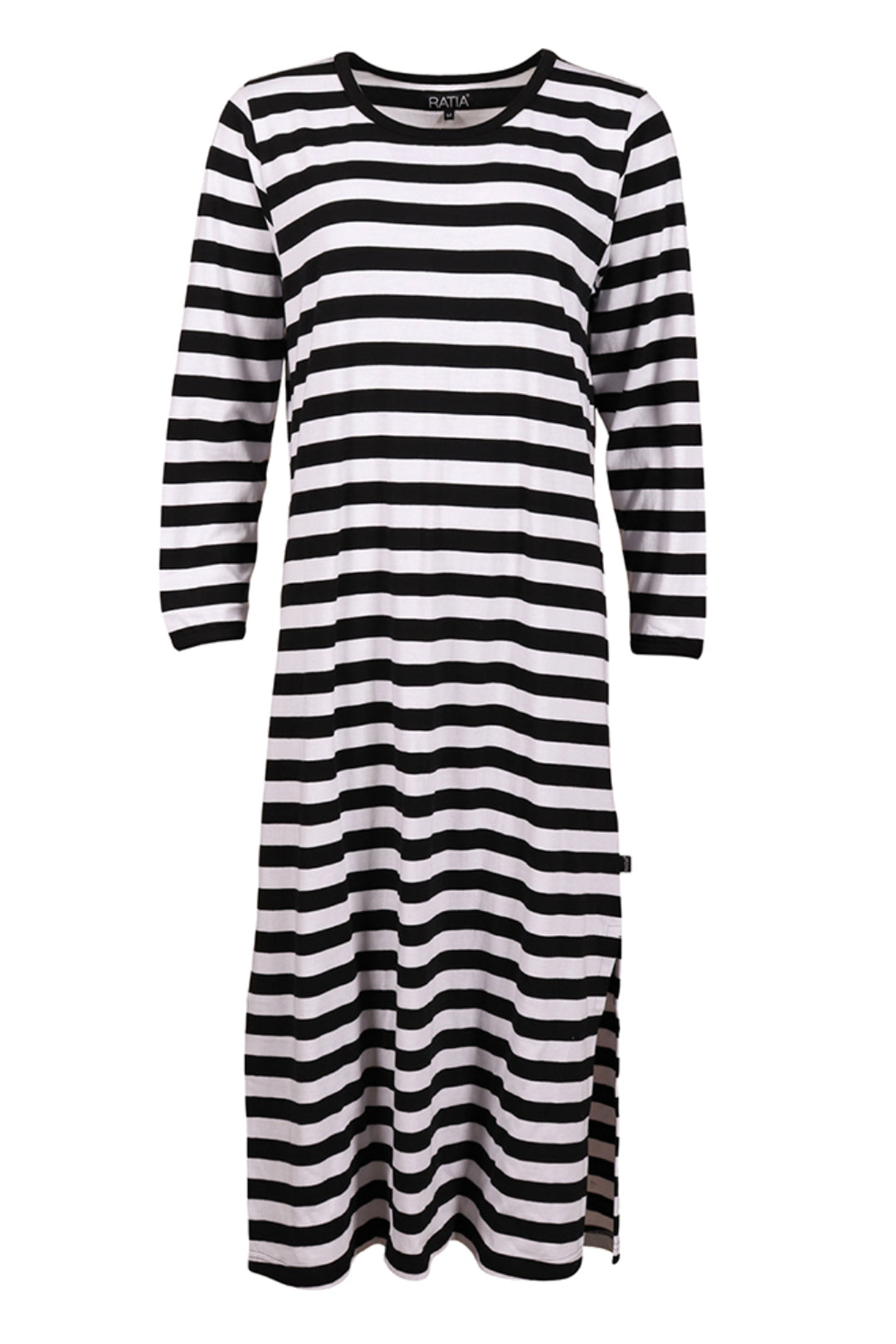 Ratia Fanni Black White Stripe Gown