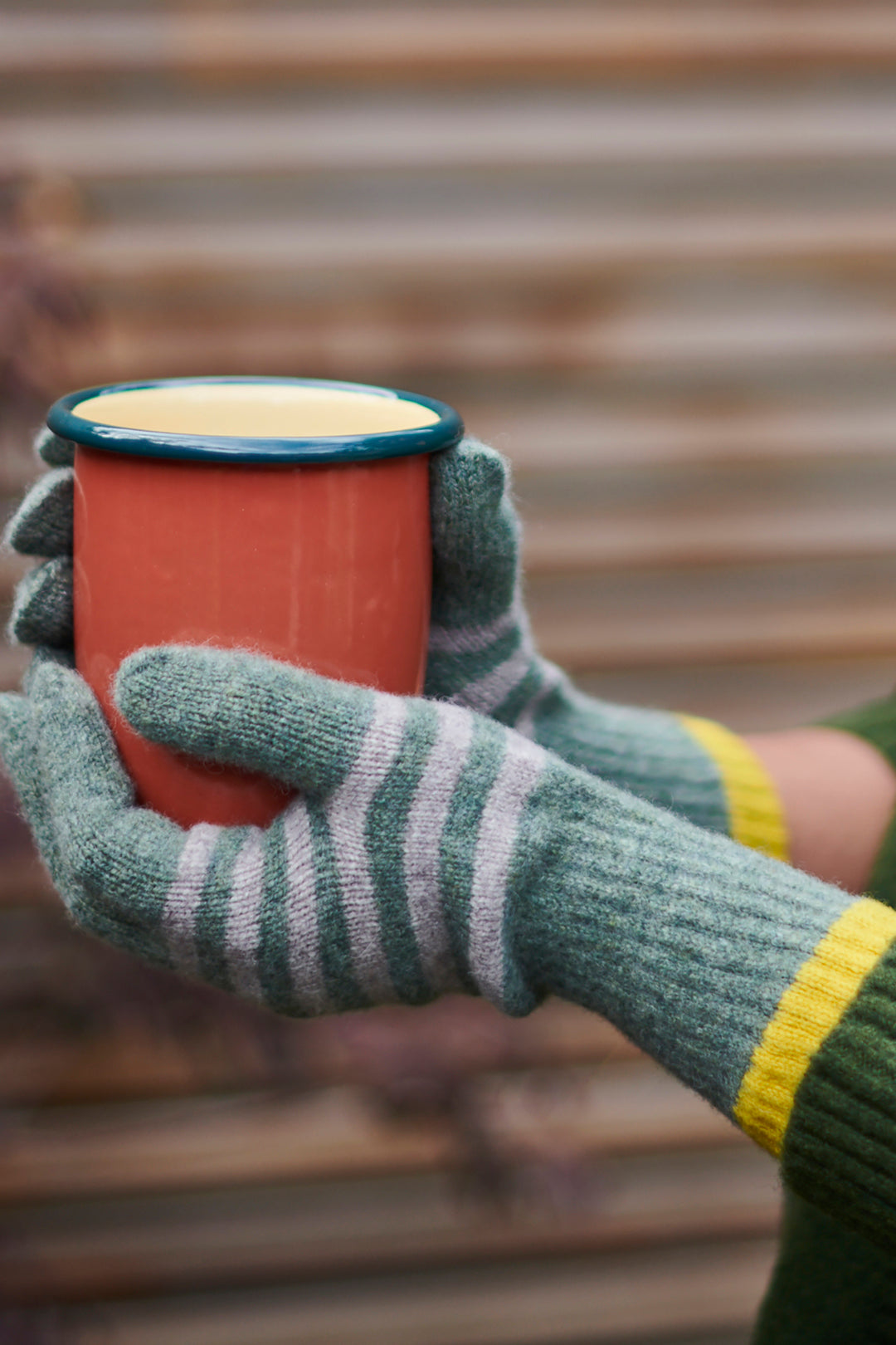 Catherine Tough Women's Lambswool Green Gloves