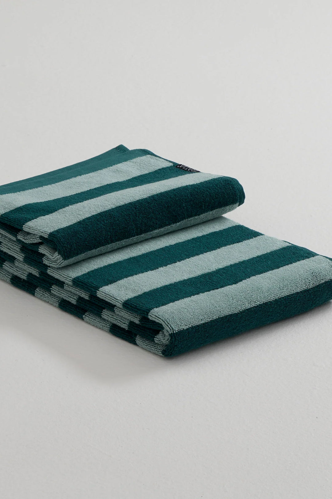 Ratia Green Stripe Towels