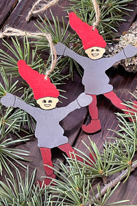 Swedish Wooden Tomte Ornament